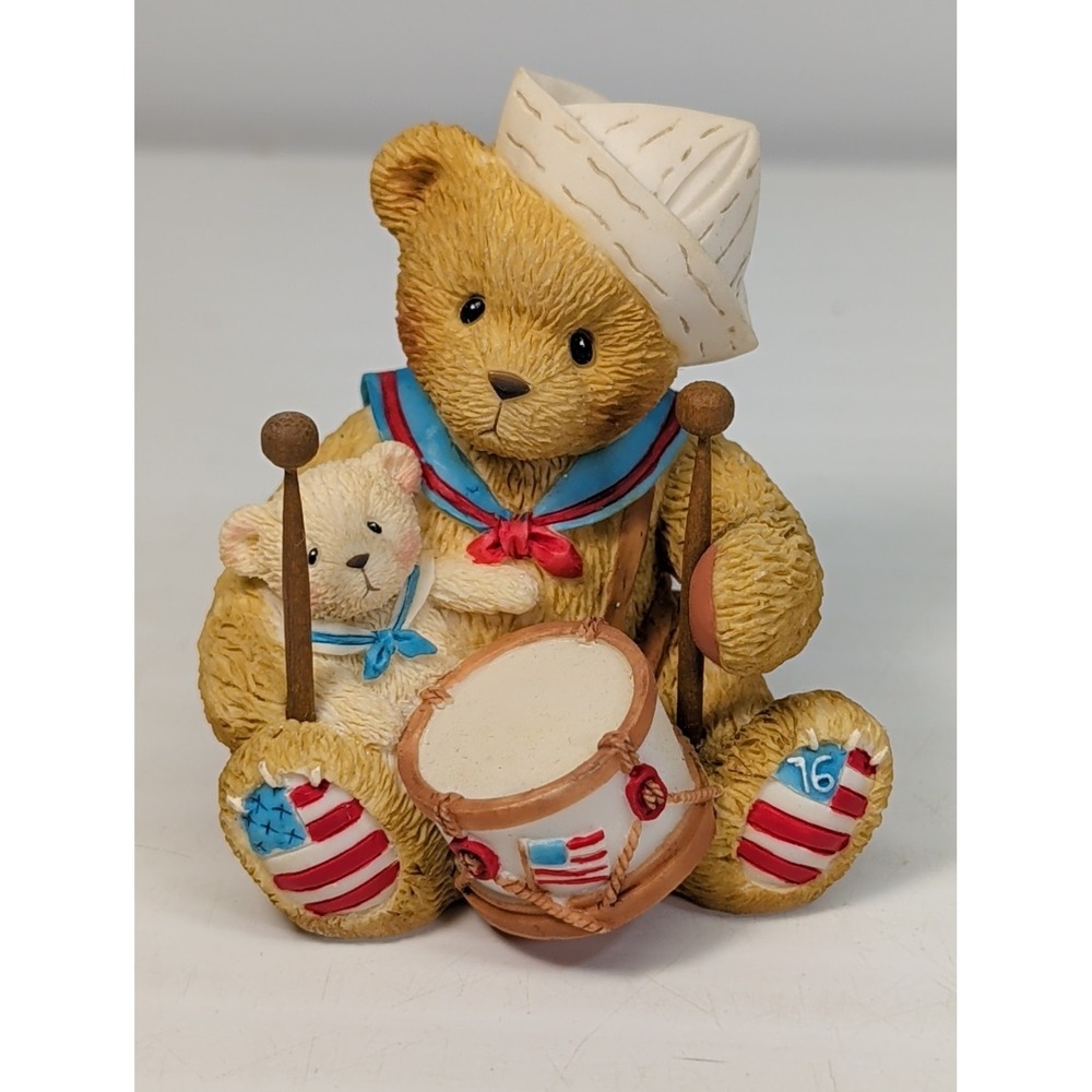 Cherished Teddies Gregory 105385 Sea to Shining Sea Sailor Drum Bear Figurine...